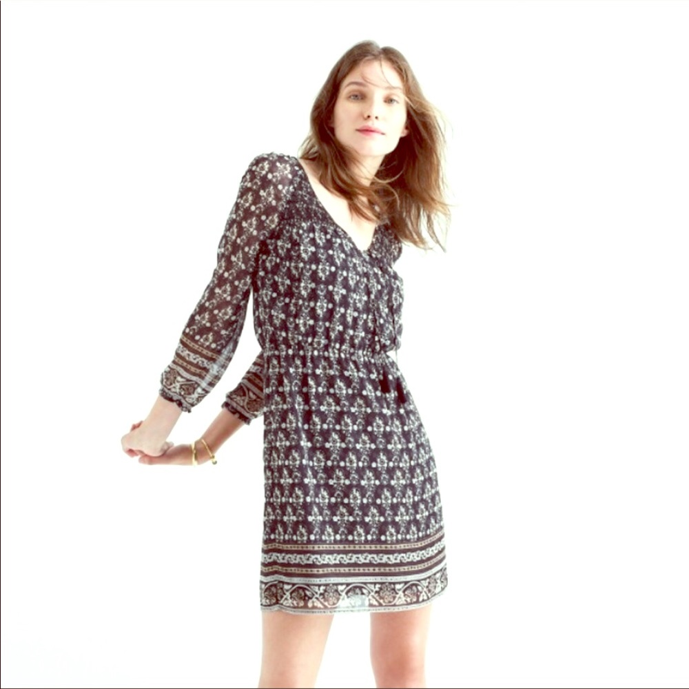 Madewell Woodland Artisan Floral Boho shift dress